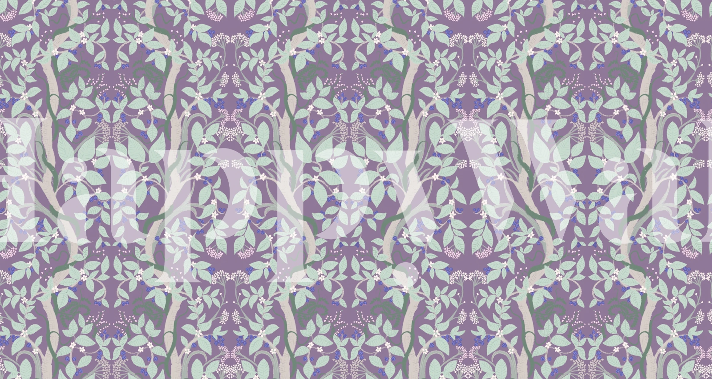 Blackberries in Purple tapet i en rumsinställning.