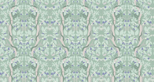 Blackberries in Teal