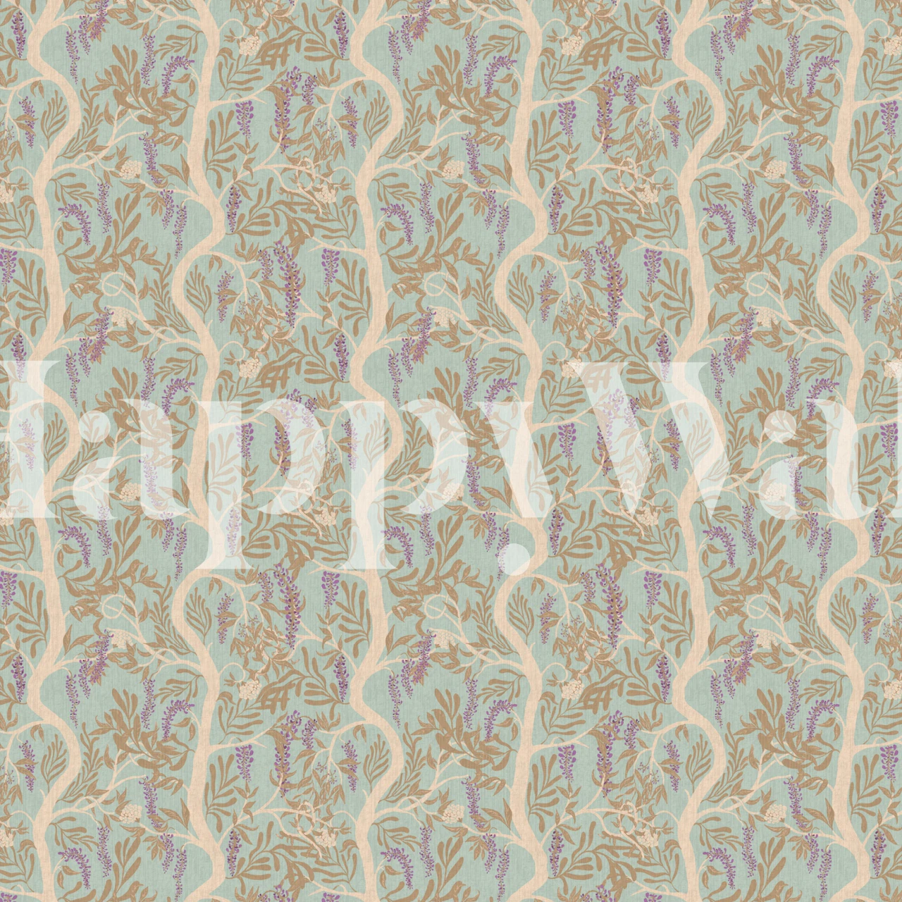 Blomster tapetdesign i varmere toner