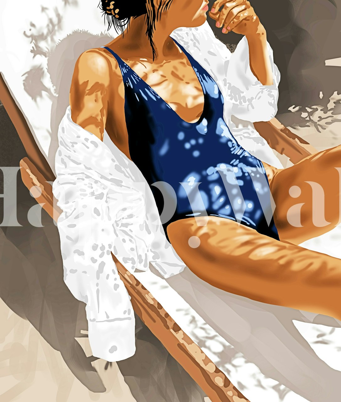 Στυλάτοι τοίχοι με κορίτσι που απολαμβάνει τον ήλιο