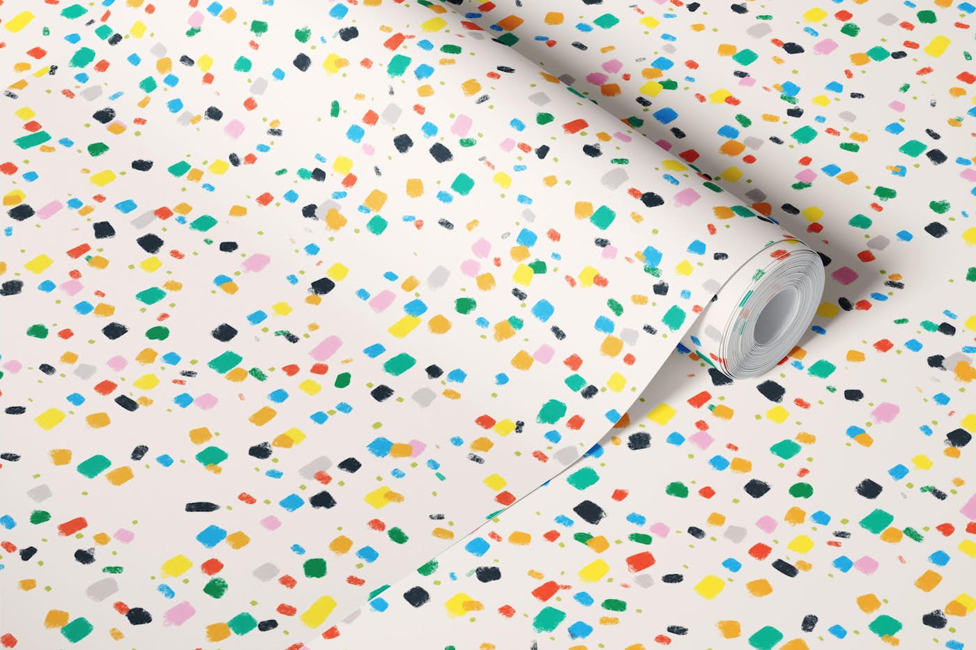 Ditsy Primary Terrazzo wallpaper roll