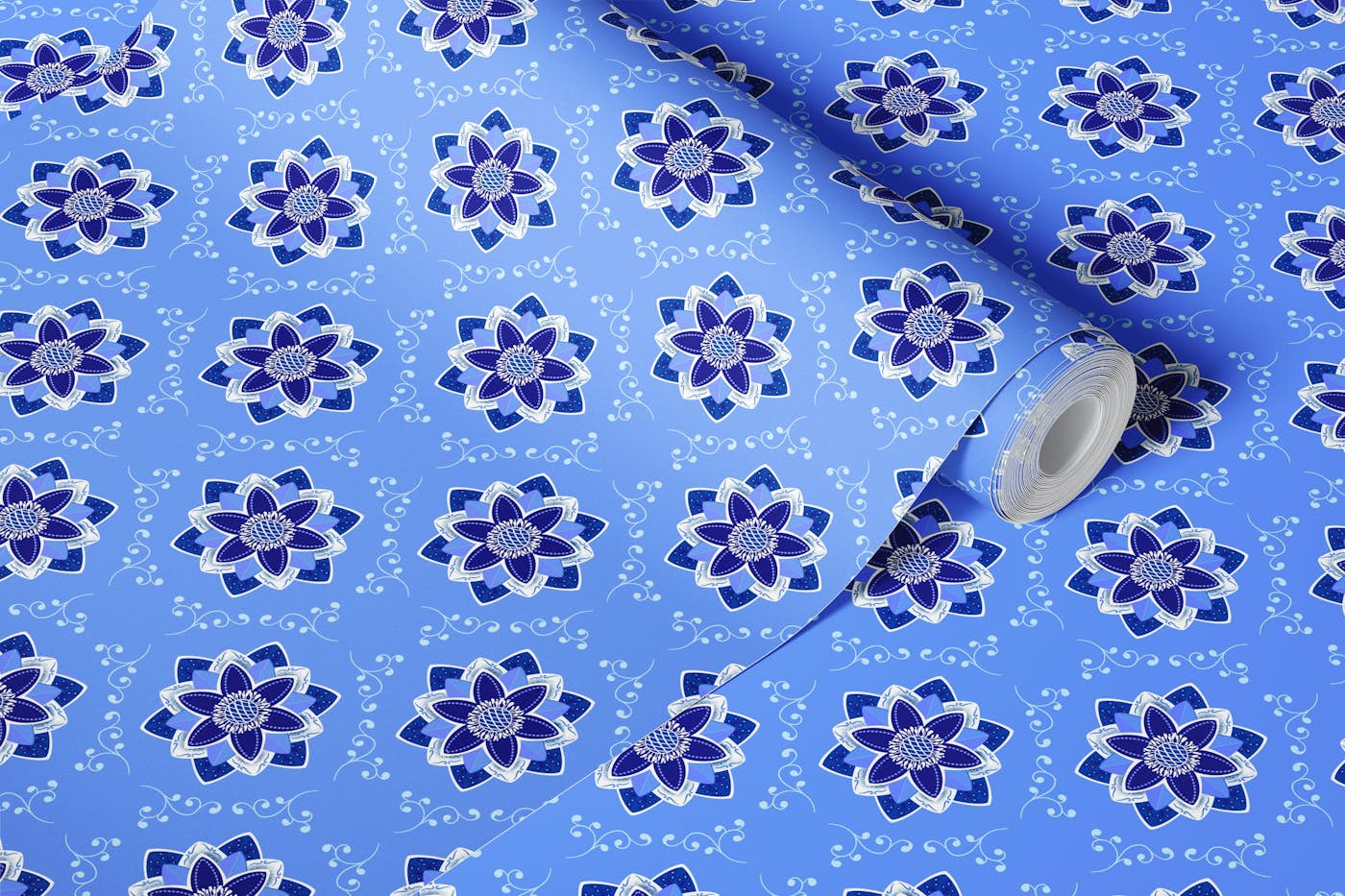 Ornate Lotus Delight wallpaper roll