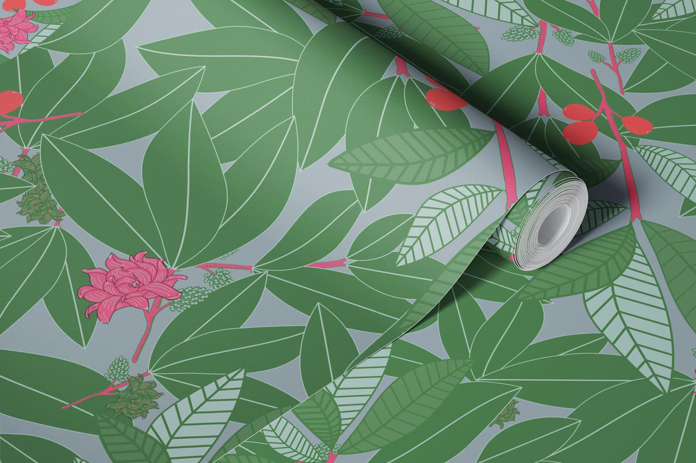 Magnolia Leaves wallpaper roll