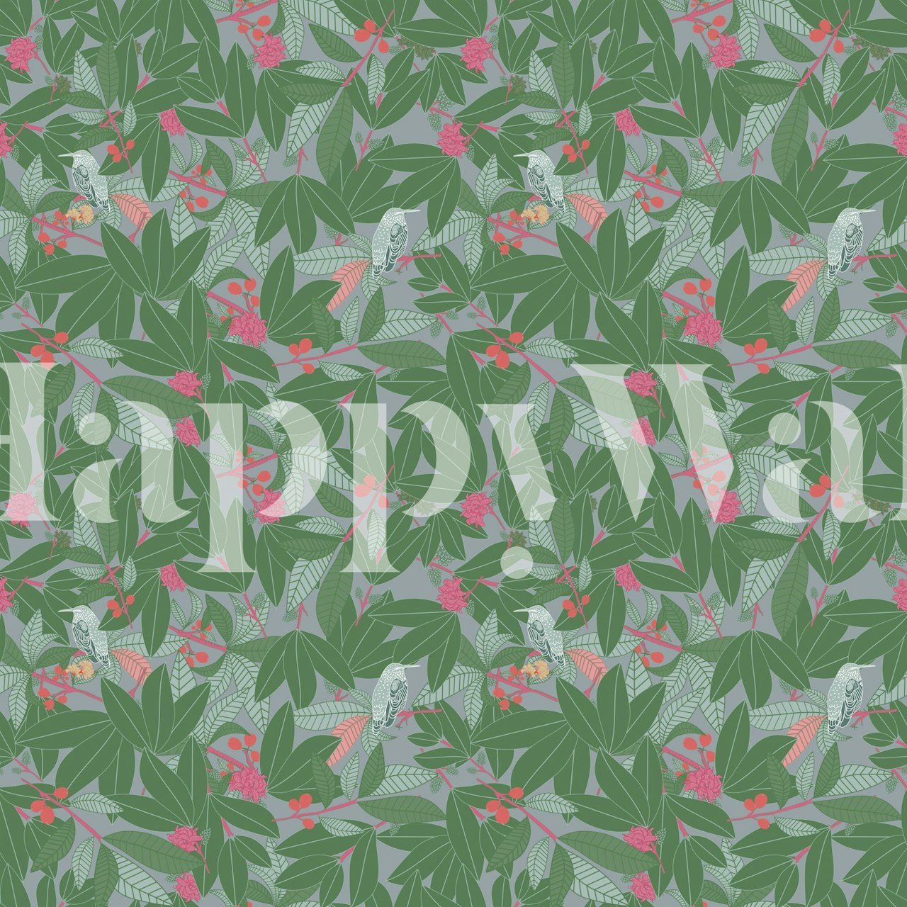 Papel de parede Magnolia Leaves em um ambiente