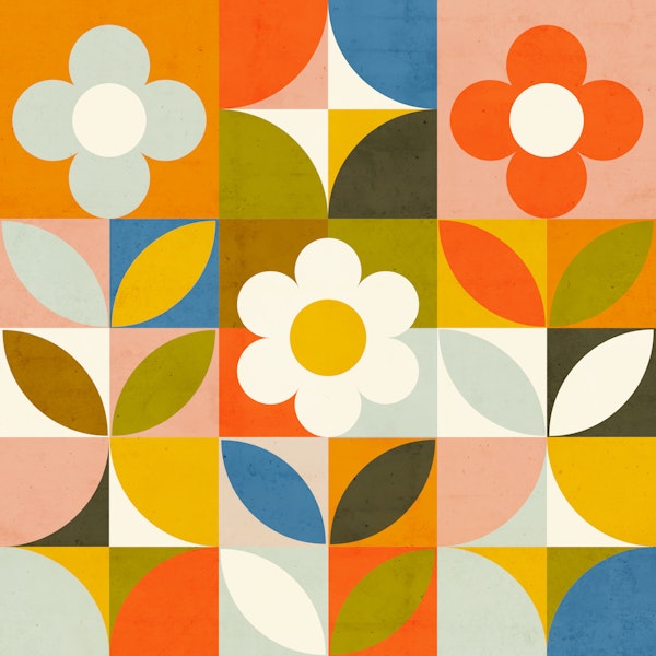 Mid-Century Blossom Charm