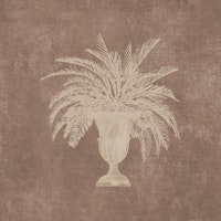 Vintage Urn with Palm Tree - Terracotta wallpaper