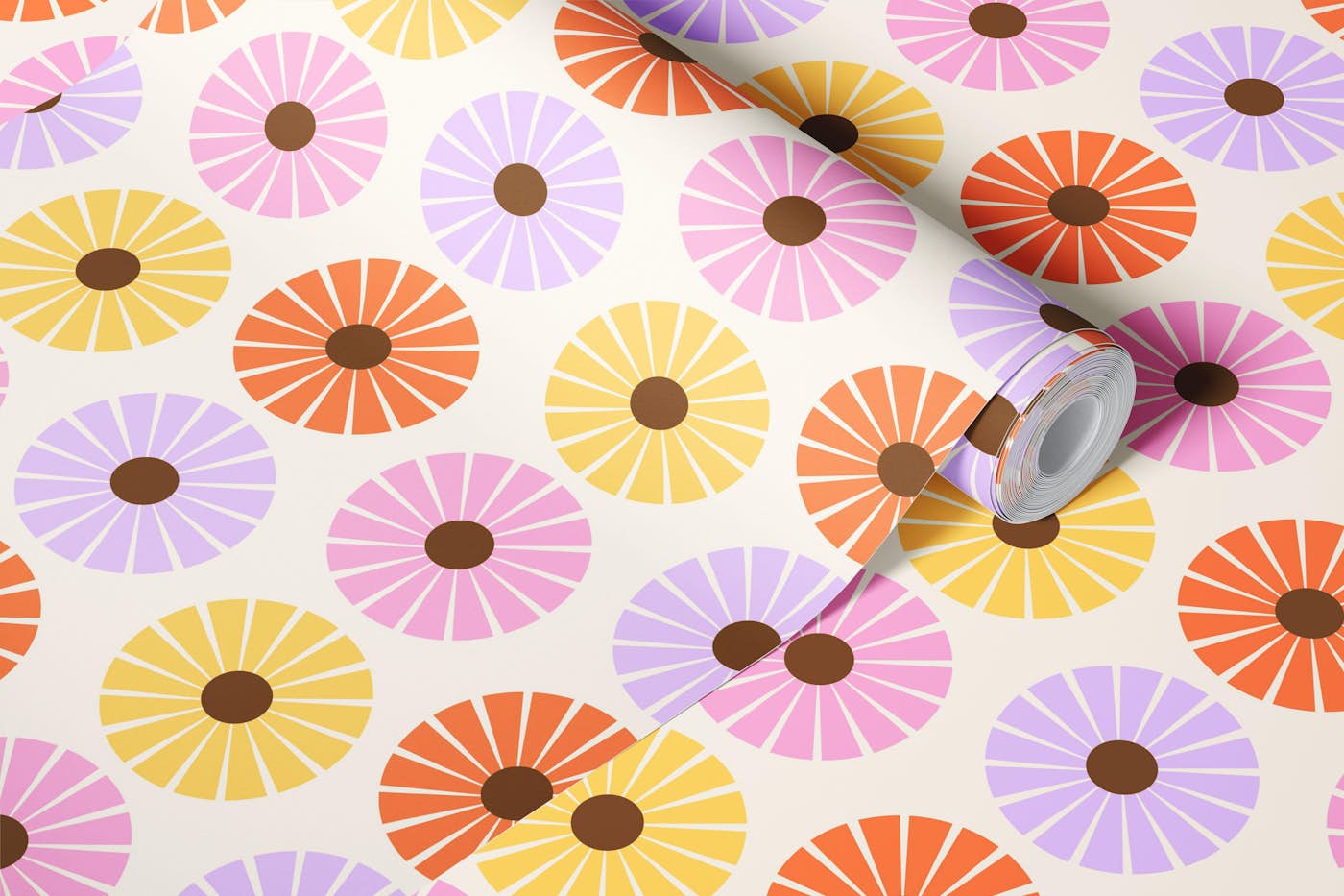 Paper Flowers Pattern wallpaper roll