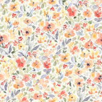Garden tapestry loose watercolor floral beige tapety