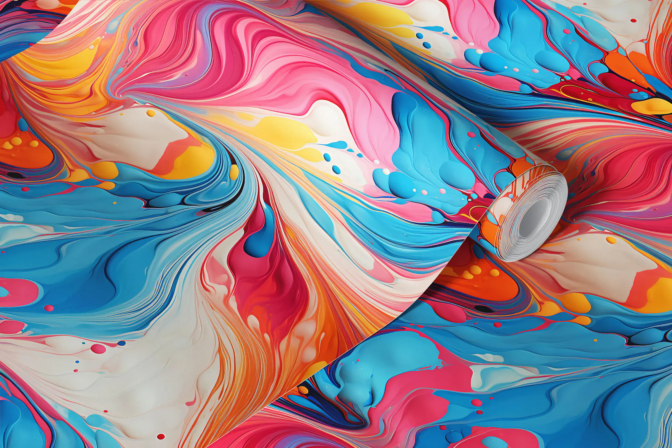 Color Fusion Inscreen Swirling Color Fusion Wallpaper | happywall.com