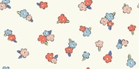 Grandmillenial ditsy floral on ivory tapet