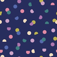 Moody navy blue confetti spots behang