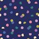 Moody confetti spots on dark bold navy blue
