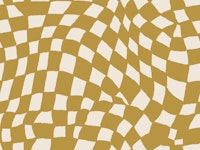 Check Distorted Ochre papiers peint