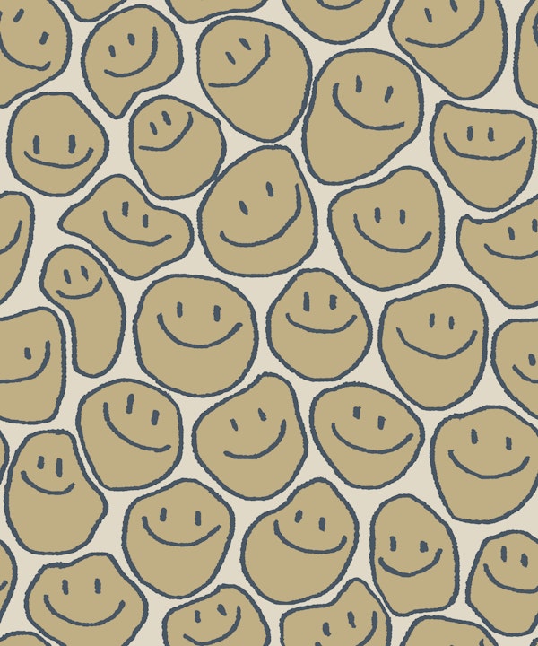 Dripped Smiley Olive