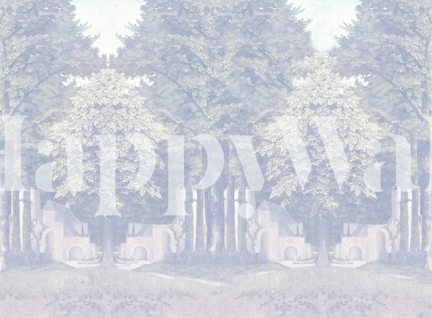 Tapeta Foliage Fantasy Blue v místnosti