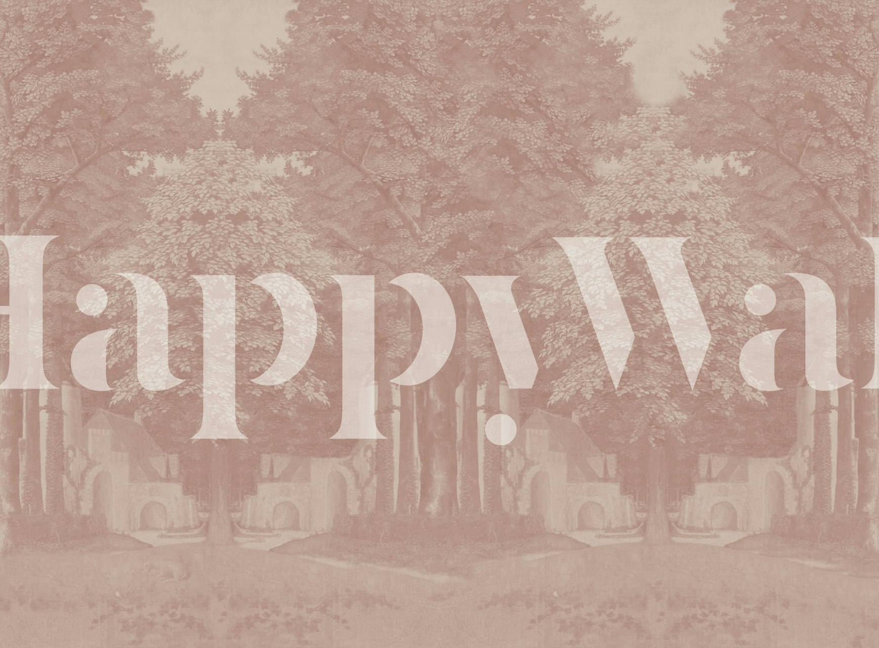 Foilage Fantasy wallpaper displayed in a room