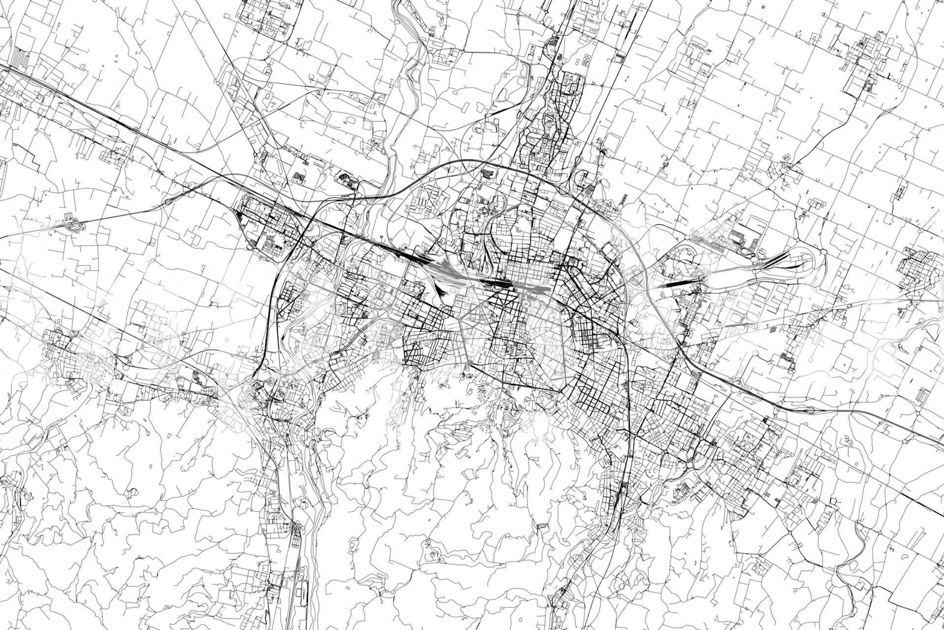 Bologna Map behang in een kamer