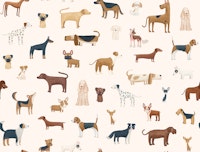 Adorable Dogs Pattern Jumbo scale wallpaper