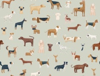 Playful Dogs Delight Big scale wallpaper