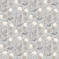 Cranberries and cherry blossoms drawing grey papel de parede