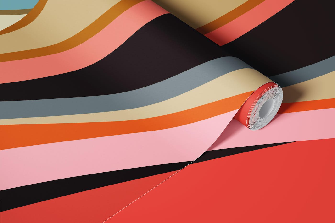 Colorful Wave Dance wallpaper roll