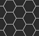 Hexagon Mosaic Tile - Black