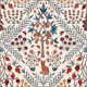 Fox and Lemon Garden - Crimson & Teal - S