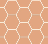 Hexagon Mosaic Tile - Earthy Pale Terracotta tapete