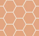 Hexagon Mosaic Tile - Earthy Pale Terracotta