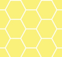 Hexagon Mosaic Tile - Pastel Butter Yellow tapete