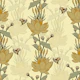 Warm tones butterflies and lotus flower