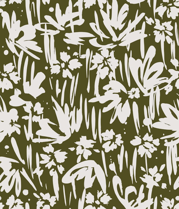 Abstract Garden Floral Green