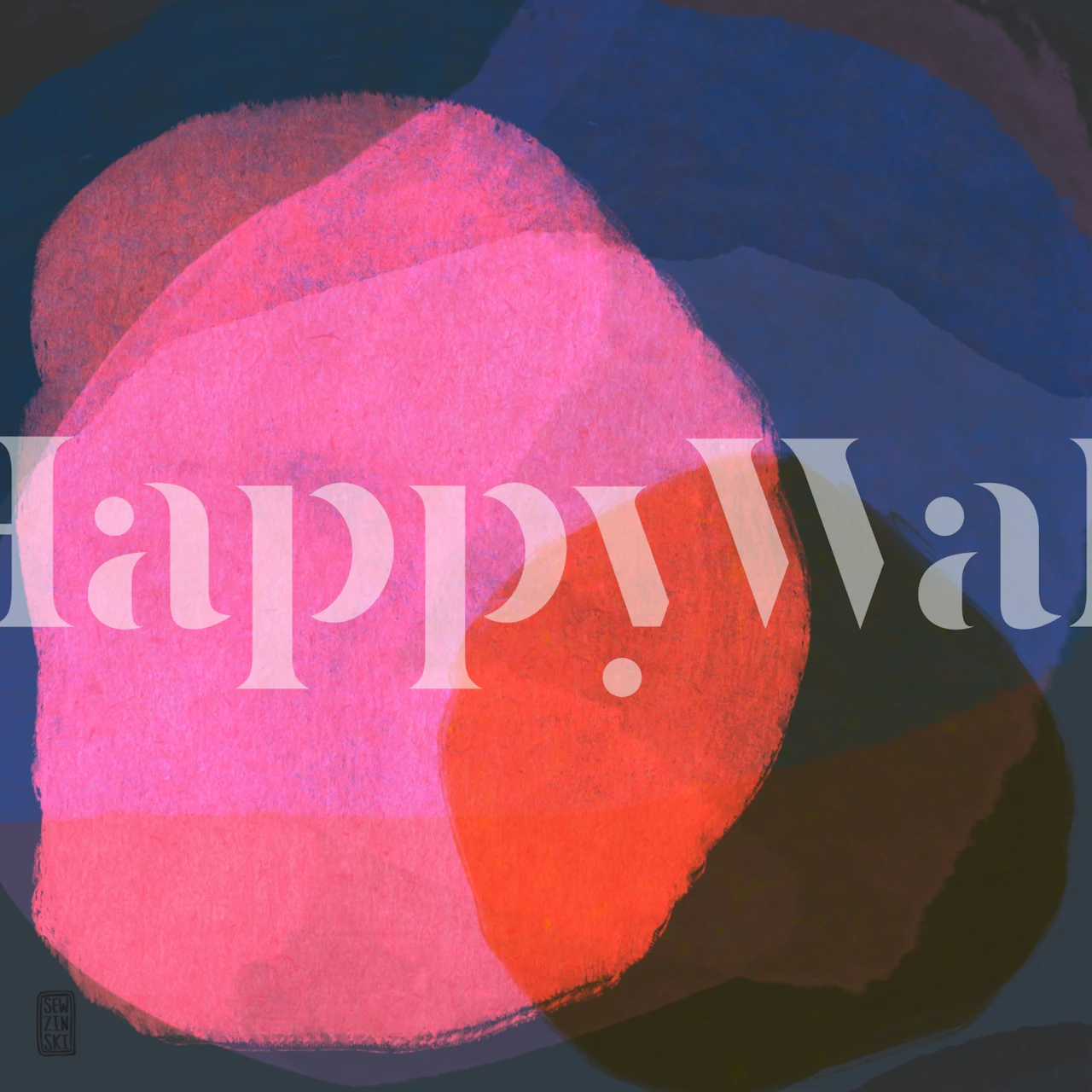 Adding Light Abstract Painting wallpaper in a room