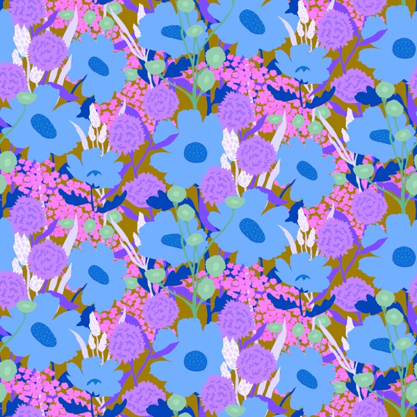 Blue Wildflowers Pattern