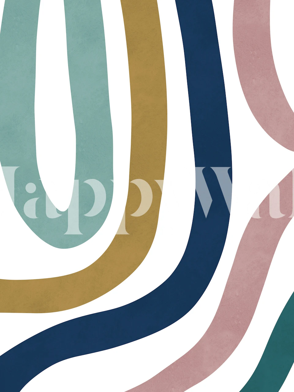 Papier peint Vibrant Flow Stripes dans une pièce