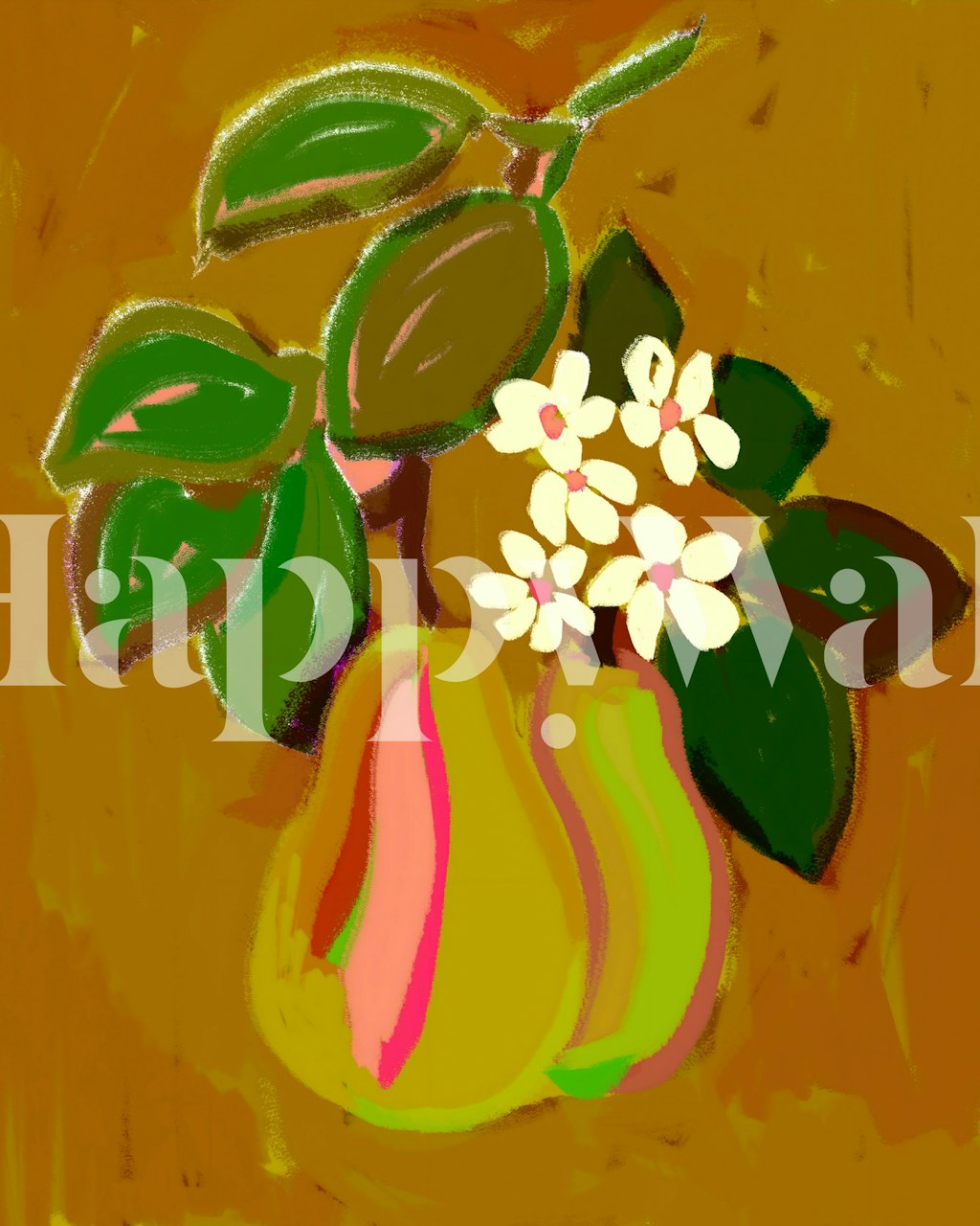 Blossom & Harvest wallpaper in a room