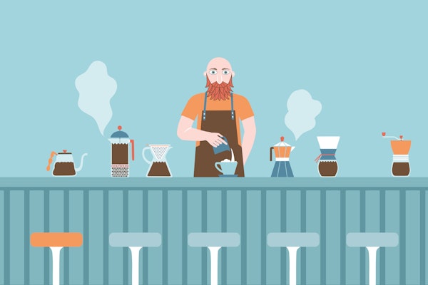 Make coffee like a barista mural