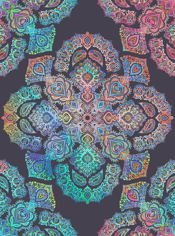 Moody Rainbow Boho Mandala