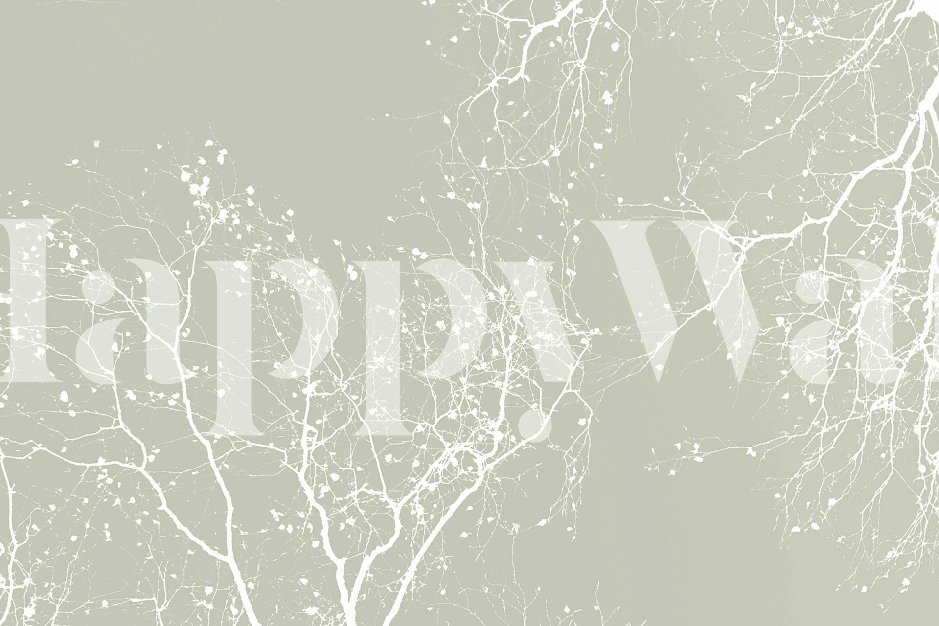 Branches Soft Green Sage wallpaper in a room