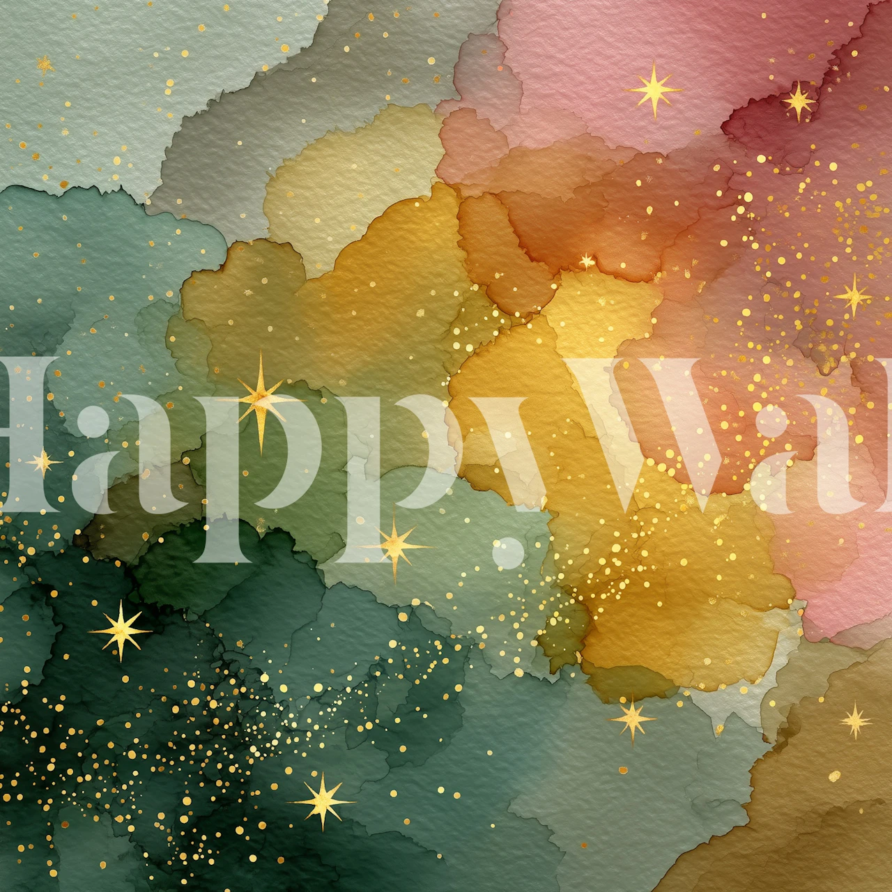 Tapeta Celestial Watercolor Dream u prostoriji