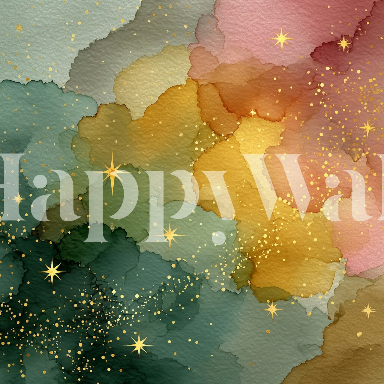 Ταπετσαρία Celestial Watercolor Dream σε ένα δωμάτιο