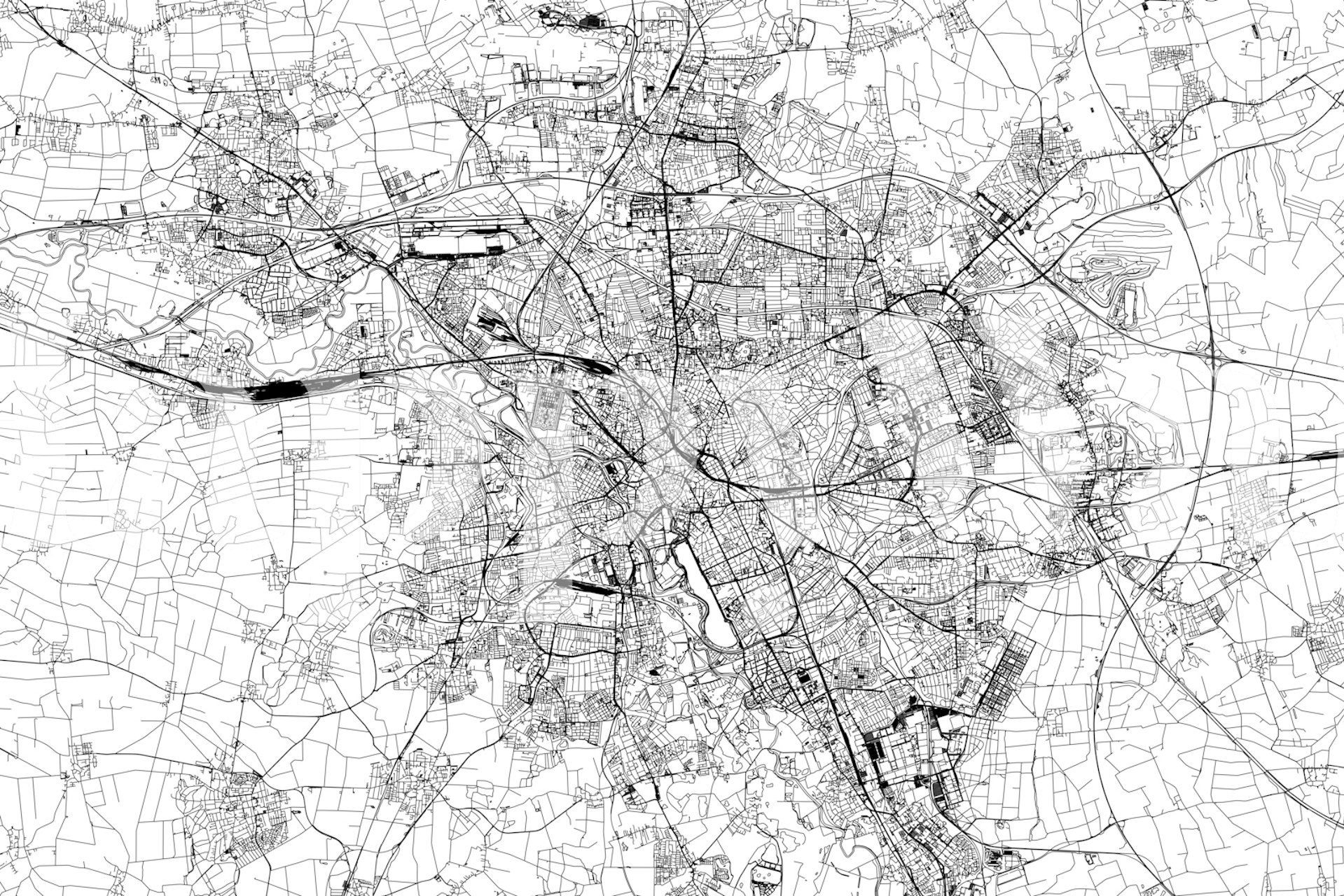 Hanover Map wallpaper displayed in a room