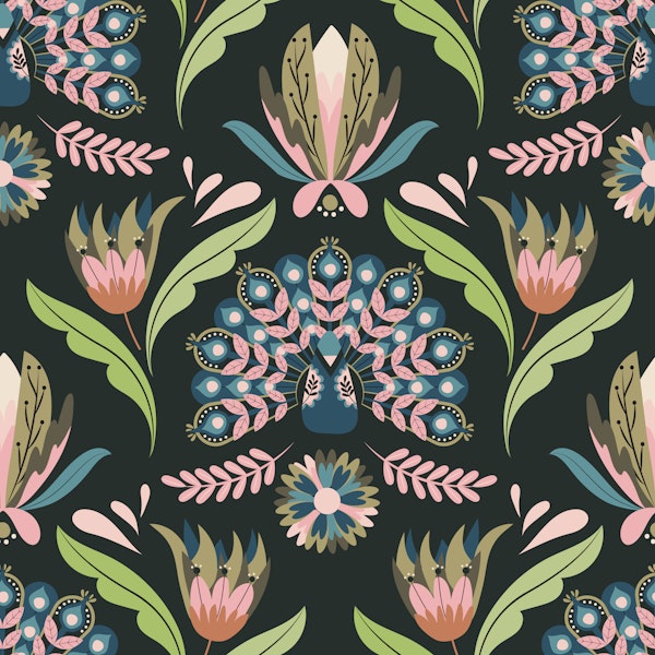 Peacock Garden Elegance