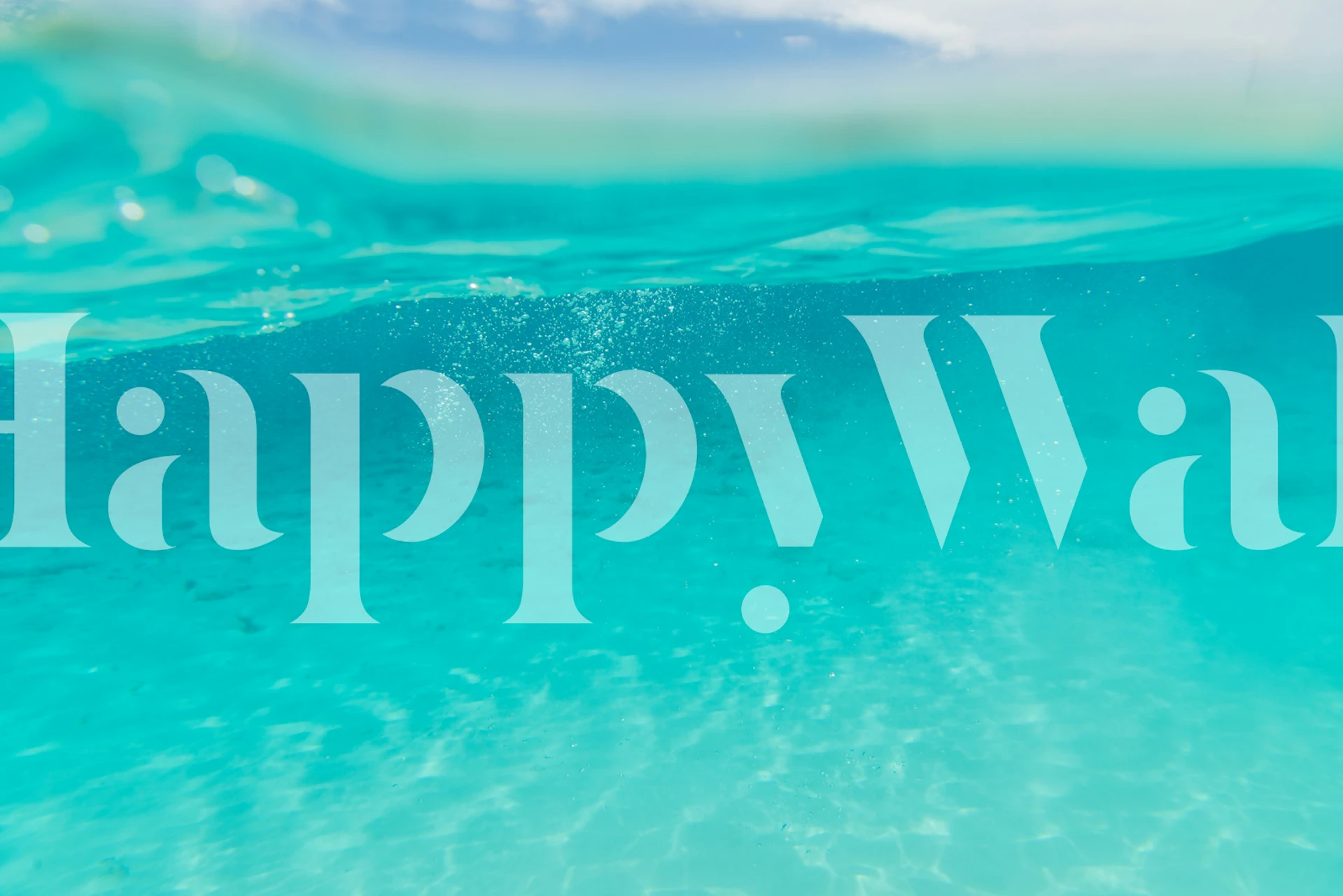 Underwater Caribbean tapet i et rom