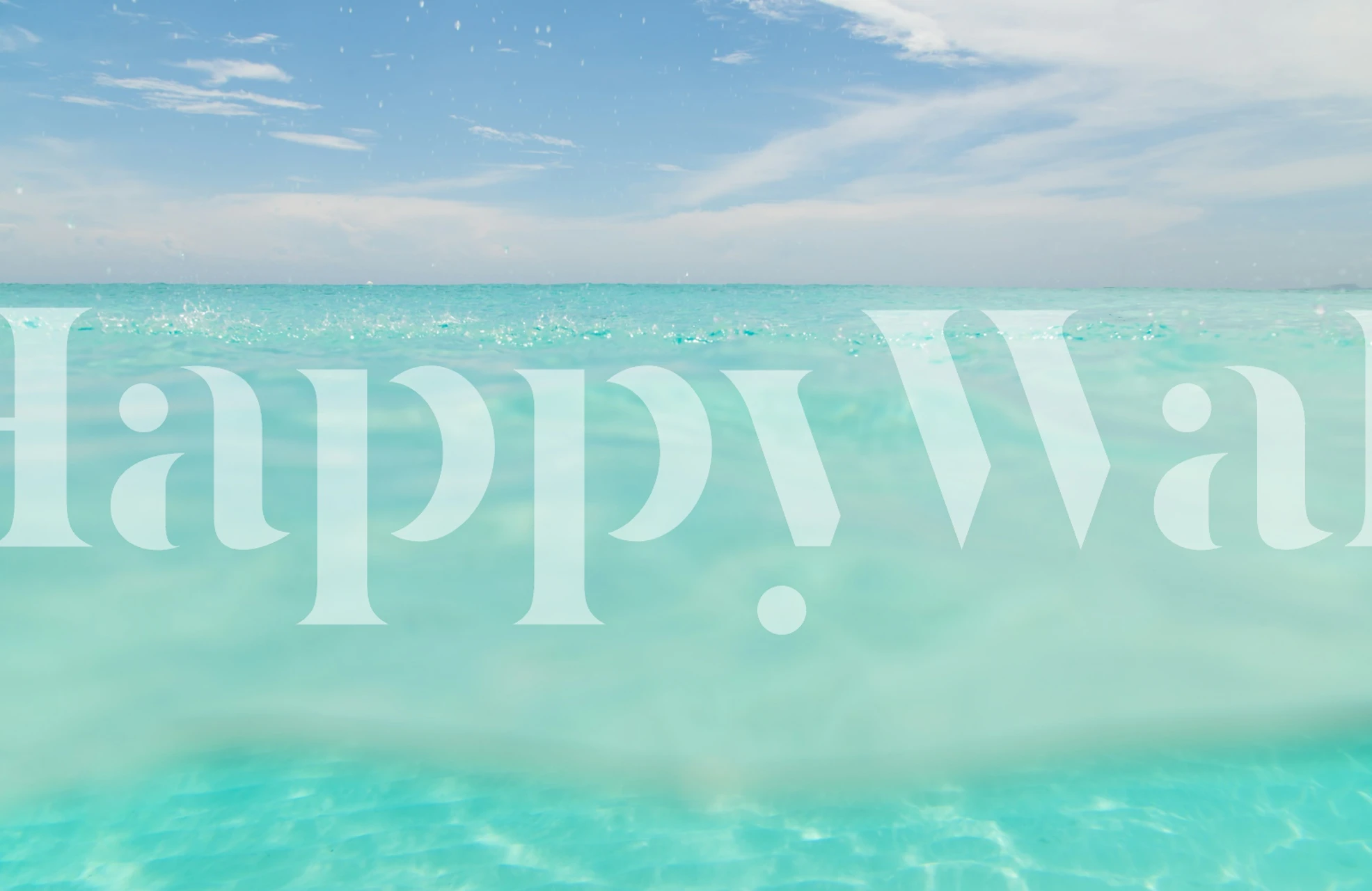 Caribbean Sea wallpaper i et lyst rum