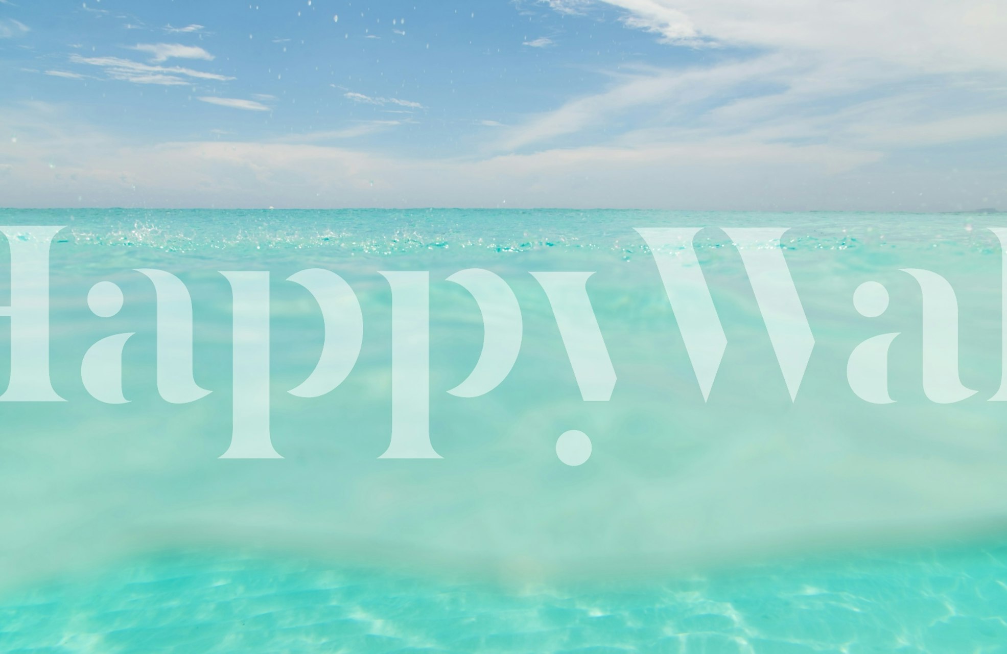 Caribbean Sea wallpaper in a bright room