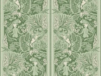 Paradise - green background - large scale tapete