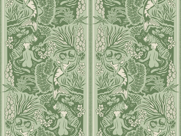 Paradise - green background - large scale