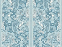 Paradise - blue background - large scale tapete