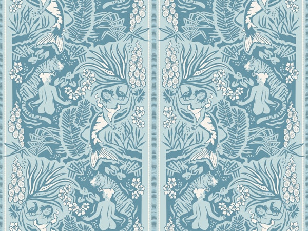 Paradise - blue background - large scale